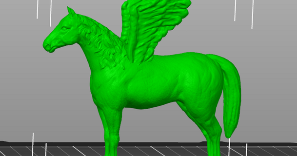 geflügelt Pferd prusalab 3D Modelle Lernen haptisch 3d print model - Mito3D
