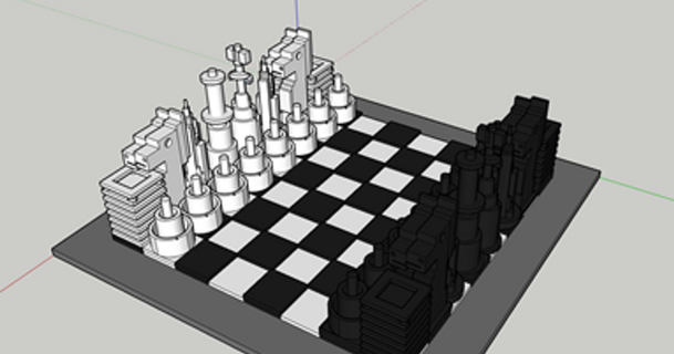 jogos dolorido xadrez tonelada 3D modelos brinquedos borda peças figuras sachy 3d print model - Mito3D