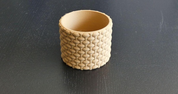 decorative pot - wicker magnatic design  3D Models  Household  Home Decor pot indoor planter  3d print model - Mito3D