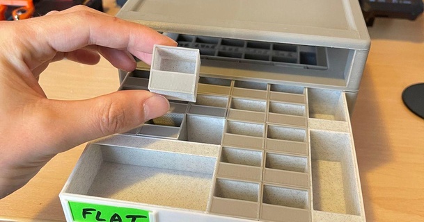 stackable modular screw box organizer levytek 3D Models Hobby & Makers Organizers nuts 3d print model - Mito3D