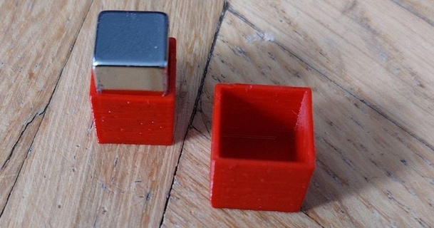 neodymium magnet anti-crush protection box 10mm etc livius 3D Models Hobby & Makers Other Ideas cube neodymmagnet 3d print model - Mito3D