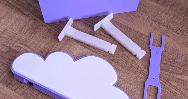 nube Conservazione galleggiante mensola design negozio artigianato 3D Modelli domestico Casa attrezzature staffa montare 3d print model - Mito3D