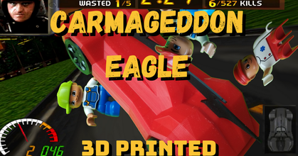 carmageddon eagle mk1 - remix spinning wheels medyk3d download free stl model printablescom 3d models toys & games action figures statues 3d print model - Mito3D