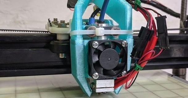 e3d v6 Ventilator Leitung thrasherht 3D Modelle Drucker Zubehör kompakt Kühlleitung Lüfter e3dv6 e3dv6fan 3d print model - Mito3D