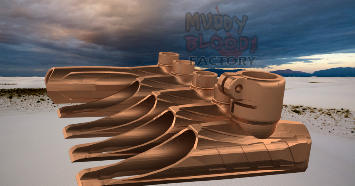 fdm ottimizzato Gog nemico bodys feedneck homegrown3d 3D Modelli gli sport all'aperto corpo duro faticoso ione lusso paintball 3D print model - Mito3D