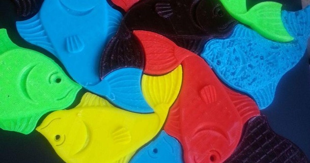 escher poisson 20 frankv 3D modèles art conception art dessins escher poisson tessellation chose universelle 3d print model - Mito3D