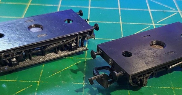 oo wagon chassis swappable designed top craftynerd 3D Models Hobby & Makers Other Ideas bachmann customizable diy hornby homodelrailroad 3d print model - Mito3D