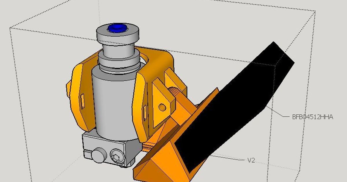 e3d v6 Bowden ventilador conducto Kossel dtomyy 3D modelos impresoras actualizaciones e3dv6 extrusora 3D print model - Mito3D