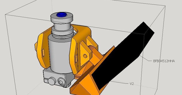 e3d v6 Bowden ventilador conducto Kossel dtomyy 3D modelos impresoras actualizaciones e3dv6 extrusora 3d print model - Mito3D