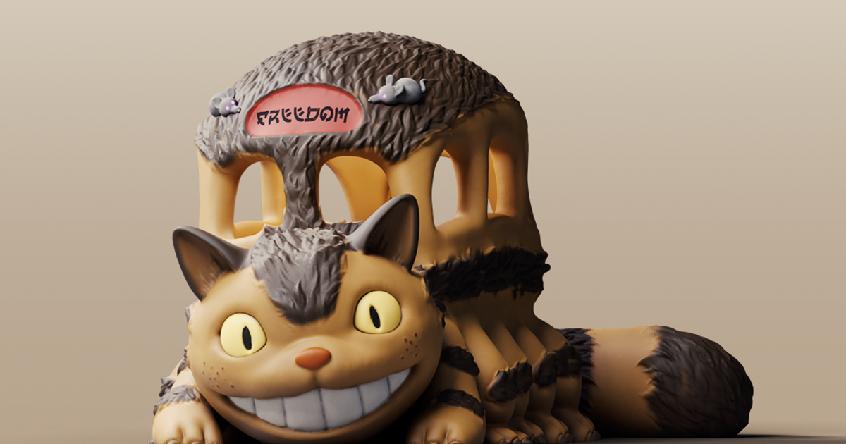 Catbus Nachbar totoro patrickarthk 3D Modelle Kunst Design Skulpturen 3D print model - Mito3D