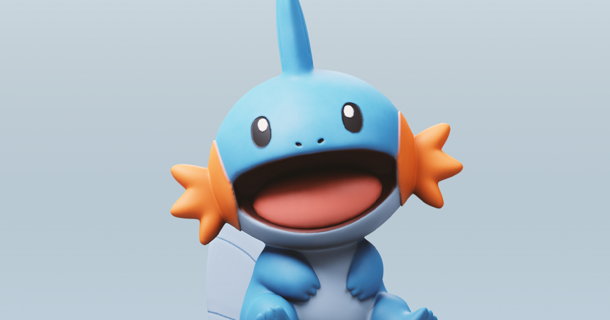 mudkip pokemon patrickarthk 3D Models Art & Design Sculptures 3D print model - Mito3D