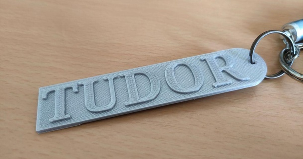 tudor etiqueta dívida 3D modelos moda acessórios chaveiro 3d print model - Mito3D