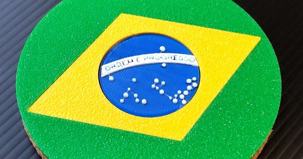 Brasil bandeira porta copos dany Nchez 3D modelos casa vivo americana cerveja montanha russa brasil 3d print model - Mito3D