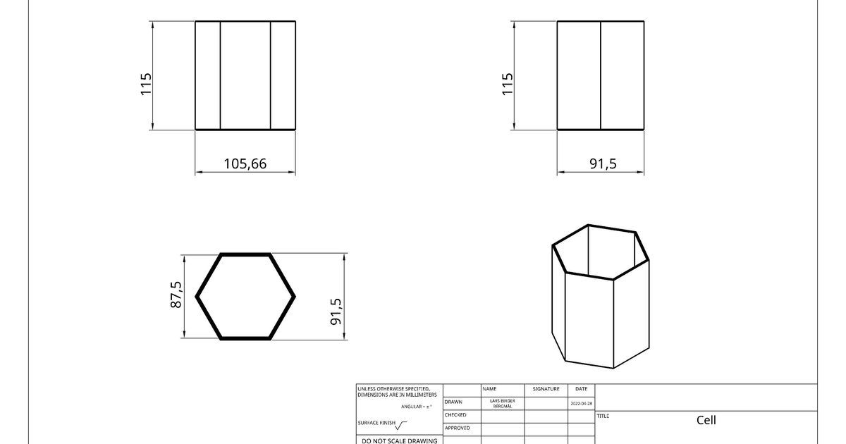 hexadécimal ensemble v2 cellule hasard 3D modèles loisir fabricants organisateurs 3D print model - Mito3D