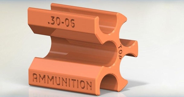 ammo holder x5 naesstrom 3D Models Sports & Outdoor Other ammunition hunting jakt thingiverse 3d print model - Mito3D