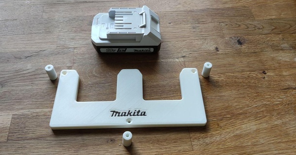 Makita Batterie Mauer Halter Unterstützung mk 3D Modelle Hobby Macher Elektronik Wandhalterung 3d print model - Mito3D