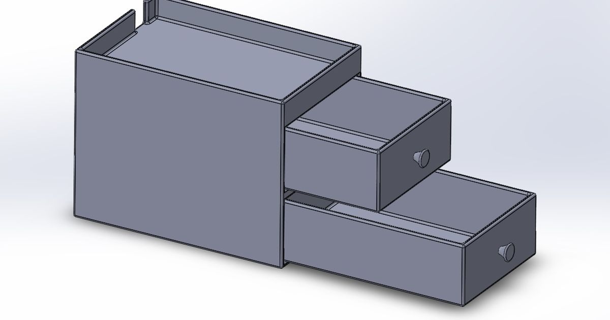 le kısılabilir Led sıra Lamba çerçeve çekmeceler 0d7i0s indir Bedava stl model printablescom 3d modeller hobi yapımcılar organizatörler Kutu Çekmece 3D print model - Mito3D