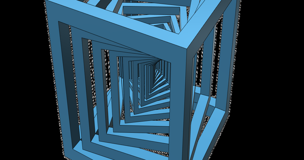 spirale ultracubo velvia 3D Modelli passatempo creatori idee cubo frattale psichedelico tirare corda 3d print model - Mito3D