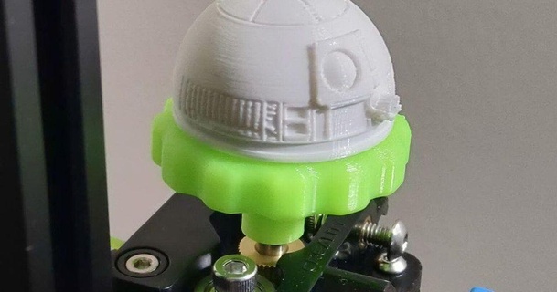 ender 3 extruder wheel knob removable r2d2 head badkarbon 3D Models Printers Accessories thingiverse 3d print model - Mito3D
