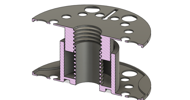 Meister Spule auffüllbar Filament daten 3D Modelle Drucker Zubehör Masterspool Filamentspule nachfüllen wiederverwendbare 3d print model - Mito3D