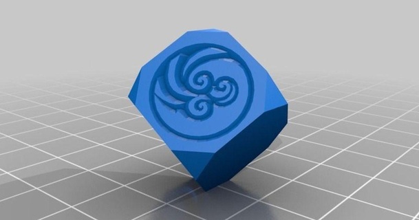 elemental stance d6 okami 359 3D Models Toys & Games Board thingiverse 3d print model - Mito3D