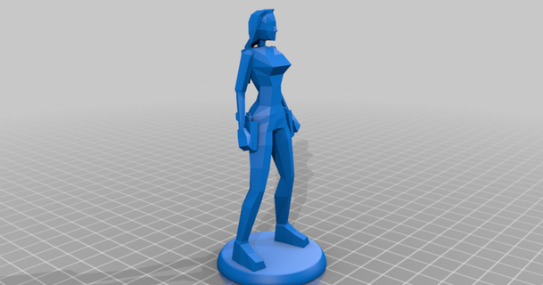 Lara Croft klassisch Fest Pferdeschwanz Spass 3D Modelle Welt scannt Grabräuber thingiverse 3d print model - Mito3D
