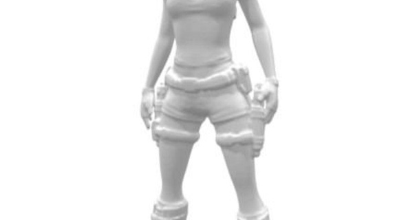 lara petite ferme regardant Soleil res visage Nouveau 39 amuser 3D modèles monde scans figurine héros jeuxvideo Lara Croft 3d print model - Mito3D