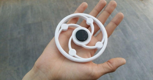 circular inquietação spinner divertir 3D modelos brinquedos jogos ar livre 608 608zz 608bearing fidget 3d print model - Mito3D