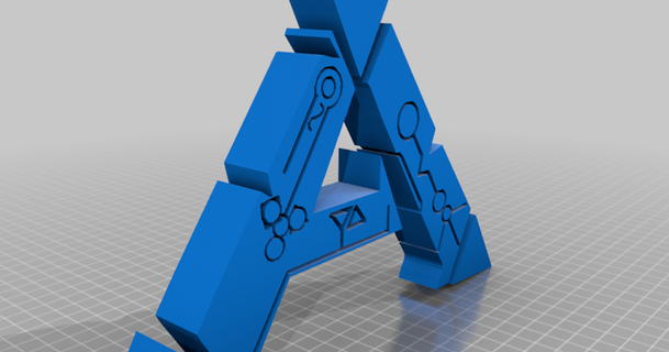 arca sobrevivência evoluiu oco logotipo leds divertir 3D modelos arte Projeto 2D pratos logotipos 3dlogo arcsurvival videogame 3d print model - Mito3D