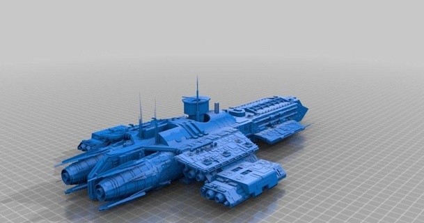 icarus spaceship stargate ludiks 3D Models Toys & Games Vehicles thingiverse 3d print model - Mito3D