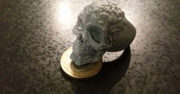 kafatası yüzük eğlence 3D modeller moda KADIN şeytani 3d print model - Mito3D