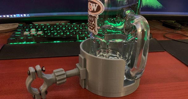Lenker montieren Getränkehalter Hachett 3D Modelle Gadgets Lenkerhalterung 3d print model - Mito3D