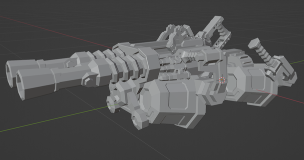 tuono pesante cannone automatico lt Lasagna 3D Modelli costumi Accessori oggetti scena deeprockgalactic 3d print model - Mito3D