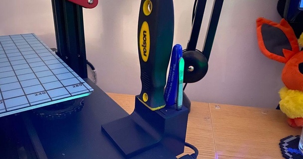 magnetisch Werkzeug Halter Unterstützung olivvybee 3D Modelle Drucker Zubehör 3dprinter cr10spro Schneider Schaber Werkzeughalter 3d print model - Mito3D