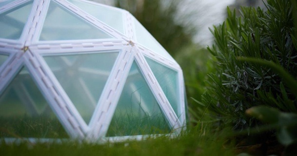 mini geodetica cupola serra come das 3D Modelli domestico all'aperto giardino Cupola 3d print model - Mito3D