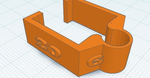 cable clip 20 mm square martines 3D Models Hobby & Makers Electronics thingiverse 3d print model - Mito3D