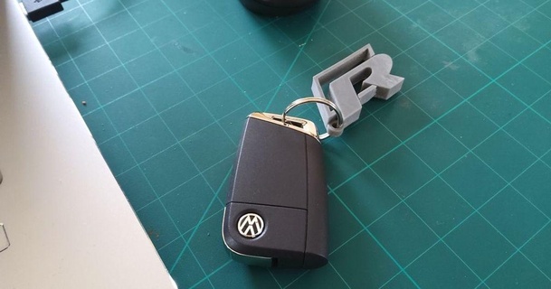 Schlüssel Kette vw logo beusekomse Spur 3D Modelle Hobby Macher Automobil thingiverse 3d print model - Mito3D