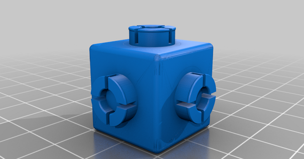 snap cubes - multiple connectors angrypeanut 3D Models Toys & Games Outdoor thingiverse 3d print model - Mito3D