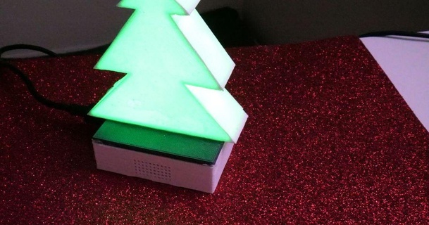 Natale albero allegato suono attivato luce rame 3D Modelli domestico Casa attrezzature decorazioni natalizie natale thingiverse 3d print model - Mito3D