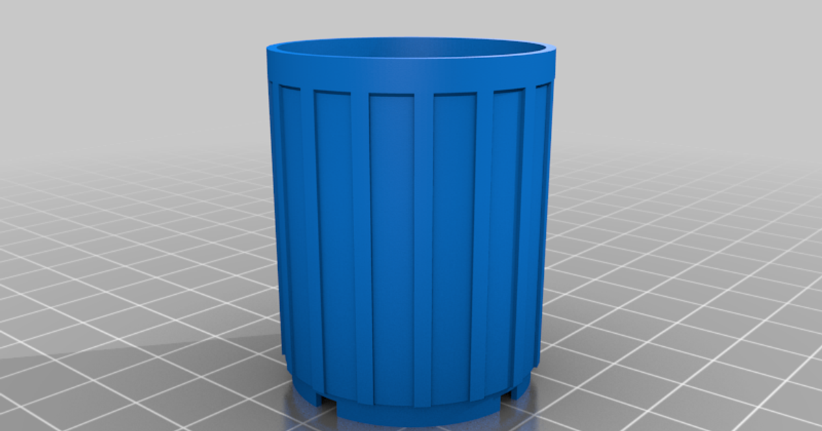 Lego Stil Müll Behälter Waffenschmied 3D Modelle Haushalt Haus Ausrüstung Container thingiverse 3D print model - Mito3D