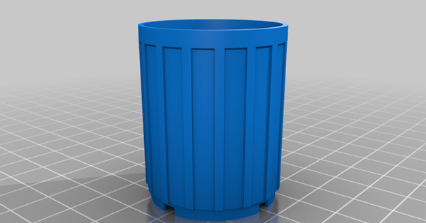 Lego Stil Müll Behälter Waffenschmied 3D Modelle Haushalt Haus Ausrüstung Behälter Container Lego Müll thingiverse 3d print model - Mito3D