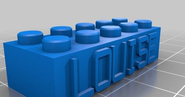 Lego Block Halskette Schlüsselbund stefi01 3D Modelle Spielzeuge Spiele Gebäude angepasst thingiverse 3d print model - Mito3D