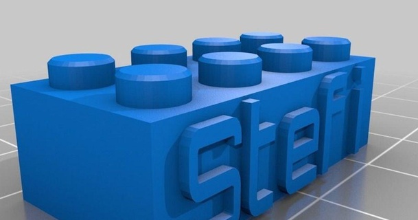 angepasst Lego Block Halskette Schlüsselbund stefi01 3D Modelle Spielzeuge Spiele Gebäude thingiverse 3d print model - Mito3D