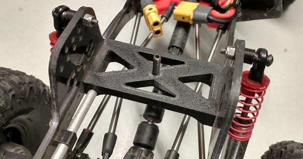 rear crossmember gspeed v3 chassis teamk 3D Models Hobby & Makers RC Robotics crawler rock 3d print model - Mito3D