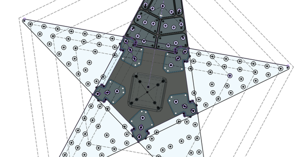 70cm 3 anel 150 conduziu pixel Estrela Freman 3D modelos passatempo fabricantes Ideias Natal píxeis natal 3d print model - Mito3D