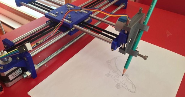 Zeichnung Maschine cyul 3D Modelle Hobby Macher Ideen Axidraw cnc cncshield zeichnen Deichbot 3d print model - Mito3D