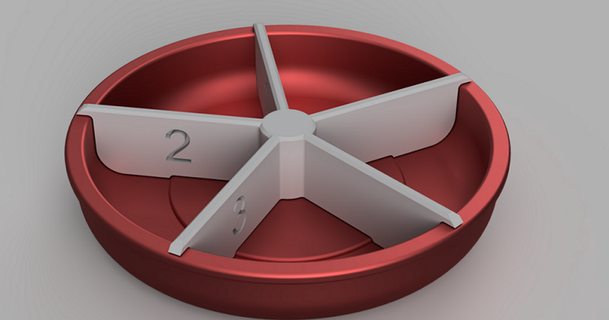 Teiler Schraube Gericht Halter Unterstützung Blau Flügel 3D Modelle Hobby Macher Werkzeuge magnetisch thingiverse 3d print model - Mito3D