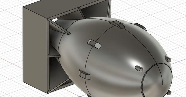 fat man atomic bomb threeattic1 3D Models Costumes & Accessories Props ww2 3d print model - Mito3D