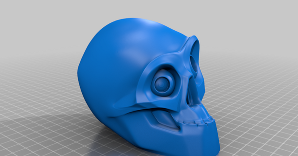 Halloween crâne imprimable single multi material remix andylb 3D modèles art conception dessins chose universelle 3d print model - Mito3D