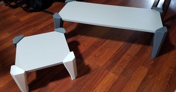 kısa yükseltici bacaklar jk 3D modeller ev halkı ekipman mobilya raf masa 3d print model - Mito3D